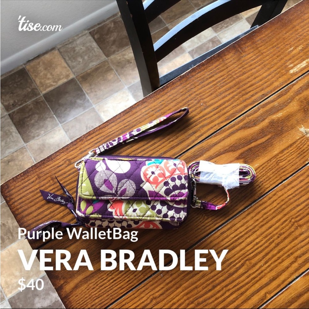 Vera Bradley Purple Crossbody WalletBag